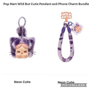POP MART WILD BUT CUTIE PENDANT AND PHONE CHARM BUNDLE - NEON CUTIE +Free gift